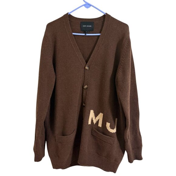 NWOT Marc Jacobs Brown 'The Big Cardigan' Cardigan - Picture 3 of 8
